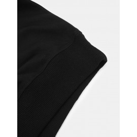 Mens Japanese Cartoon Cat Print Crew Neck Pullover Sweatshirts Winter